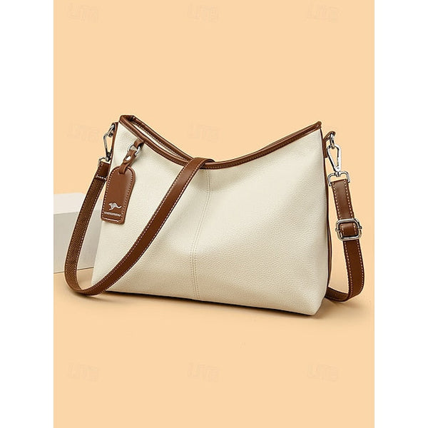 Bag Brown Hobo Leather Faux with Accents Green FashionChic