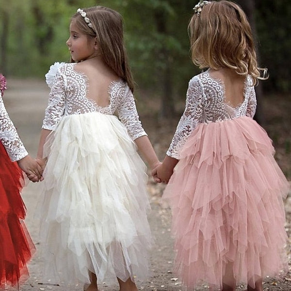 Flower Dress Party Girls' Girl Wedding FashionChic