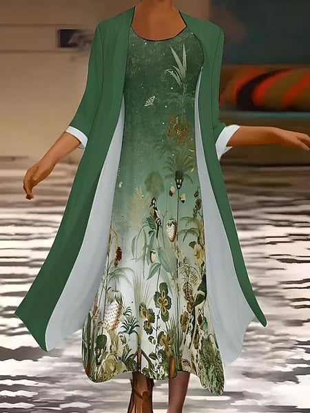 Women's Dress Set Summer Dress Casual Formal Floral Graphic