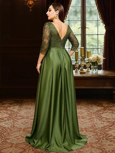 A-Line Floor Length Wedding Guest Dress Formal Dresses Flare FashionChic