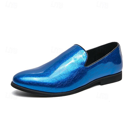 Slip-On Loafers Men's Metallic Shiny Gold – Fashionable FashionChic