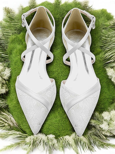 Shoes Satin Low Lace Cross-Strap Blue Heel for Overlay Navy with FashionChic