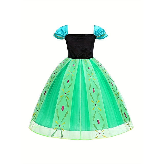 Party Theme Girl Flower Fairytale Frozen Dress Princess Anna FashionChic