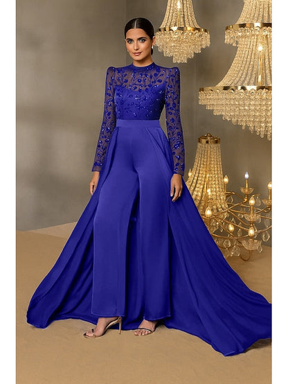 Bride of Beaeded Applique the / Jumpsuit Lace Pantsuit Mother FashionChic