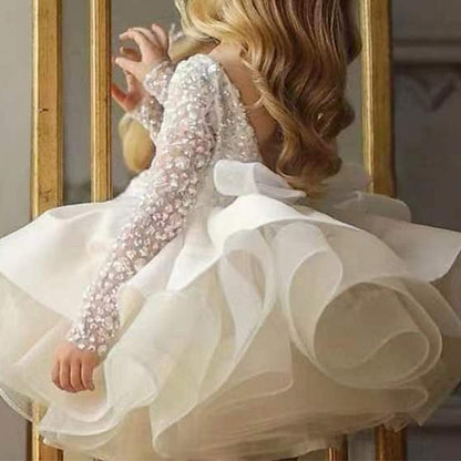 Party Sequin Kids Long Girl Dress Flower Girls' FashionChic
