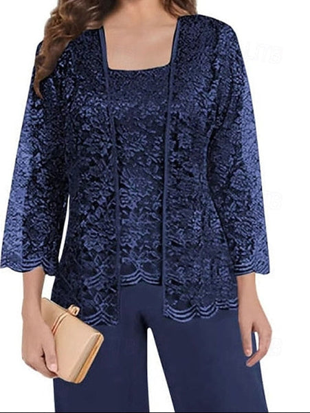 Square Bride Elegant the Wedding Pantsuit of Dress Guest Mother FashionChic