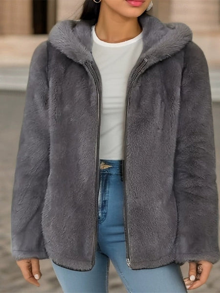 Zipper Comfortable Women's Jacket Casual Warm Pocket FashionChic