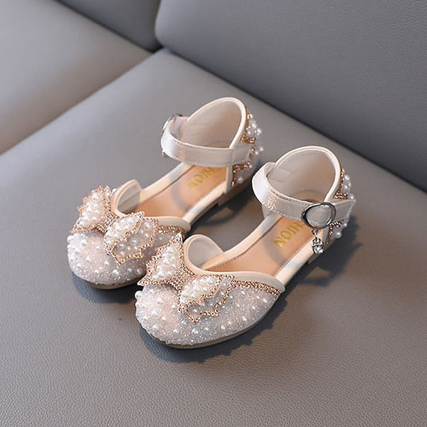 Girls' Glitters PU Lolita Flats Daily Rubber Shoes Dress FashionChic