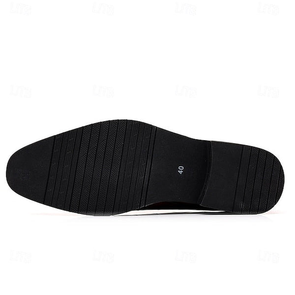 Shoes Pattern Men's Burgundy – Dress Crocodile Slip-On FashionChic