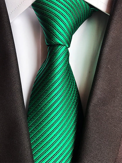 satin striped tie Men's FashionChic