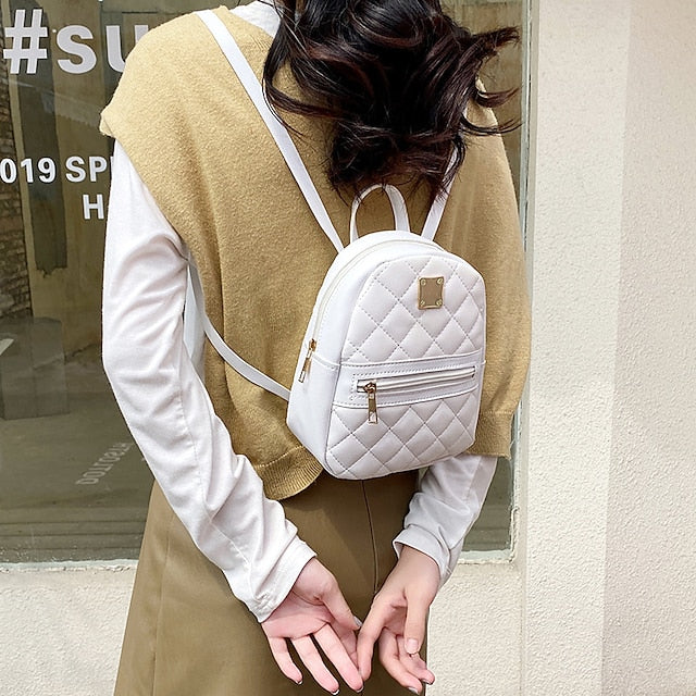 Front Backpack with Stylish – Zipper Quilted Pocket Mini and FashionChic