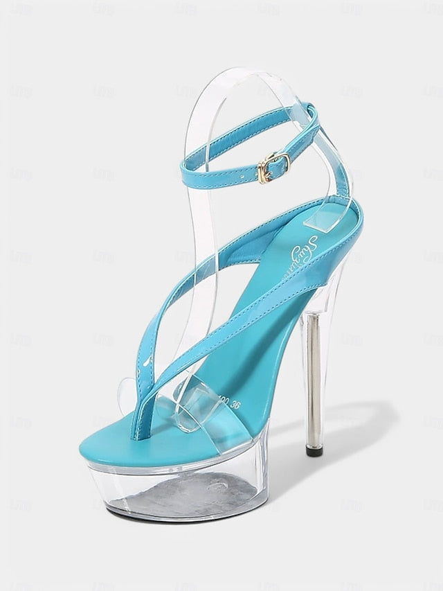 Heel Clear Platform Nightclub – Sandals Lavender Sexy FashionChic