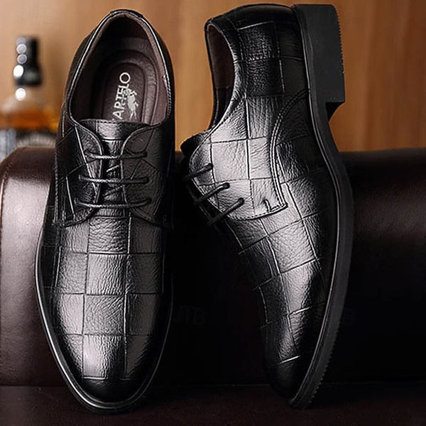 – Pattern Classic Shoes Dress Black Crocodile Men's FashionChic