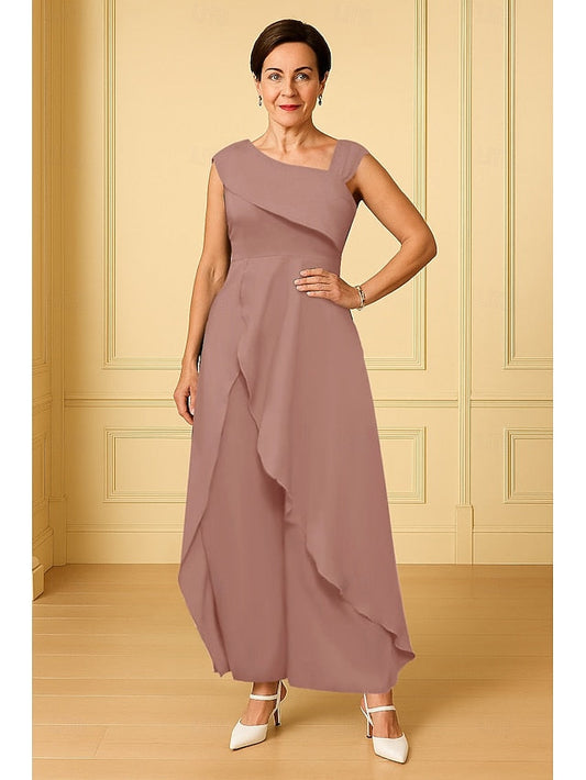 Mother A-Line the of Dress Jumpsuits Simple Bride Elegant Neck V FashionChic