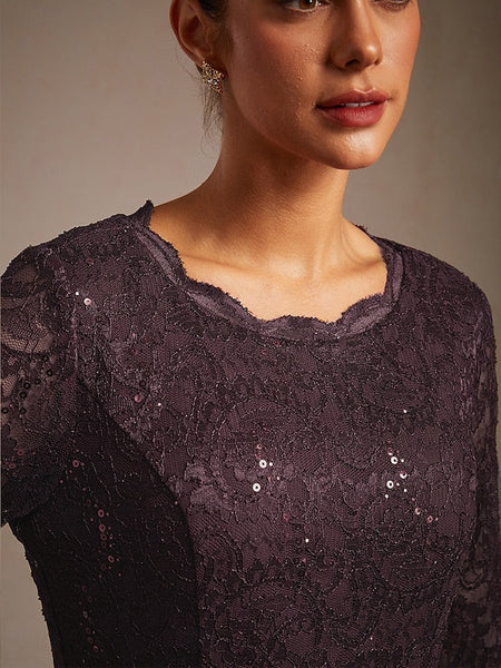 Women's Midi Dress Chiffon Dress Elegant Wedding Guest FashionChic