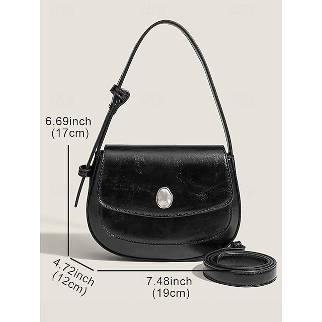 White Bag Leather Chic for Small Stylish Shoulder - Women FashionChic