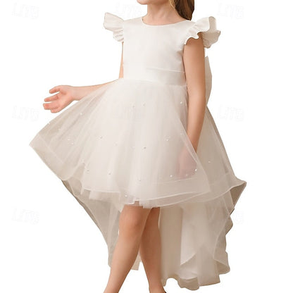 Girls' Dress Flower Kids Solid Girl Party Color FashionChic