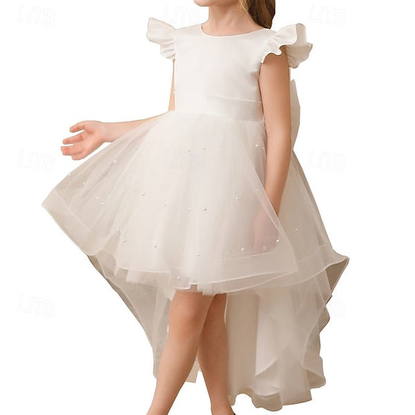 Kids Solid Color Flower Girl Girls' Party Dress FashionChic