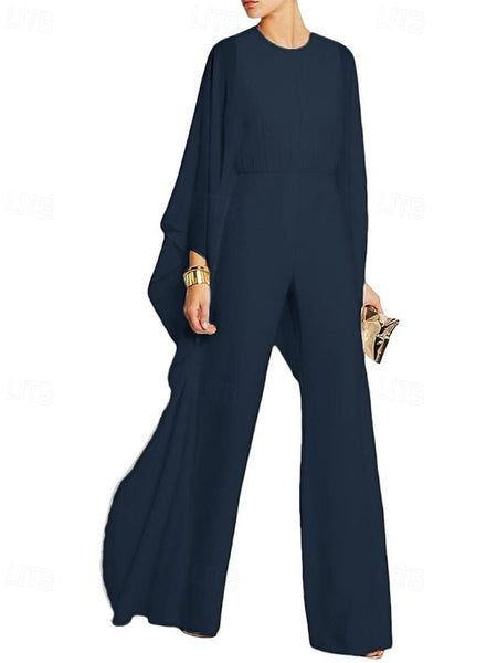 Simple Cape Mother Elegant Jumpsuit Bride Dress of the FashionChic