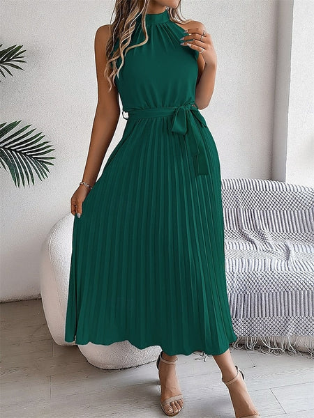 Women's Midi Dress Wrap Dress A Line Dress Pleated Dress FashionChic