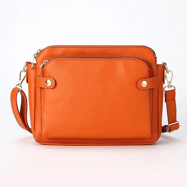 Shoulder Leather Women's Vintage Three-Layer Crossbody FashionChic