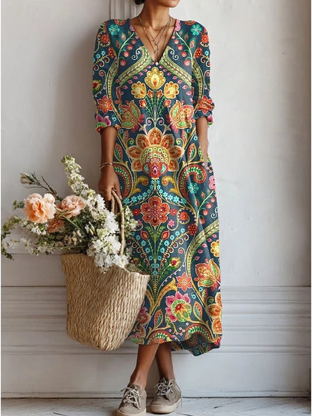 Easter Women's Maxi Dress Sundress Shift Dress Casual Party