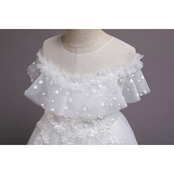 Color Kids Flower Girls' Girl Solid Party Dress FashionChic