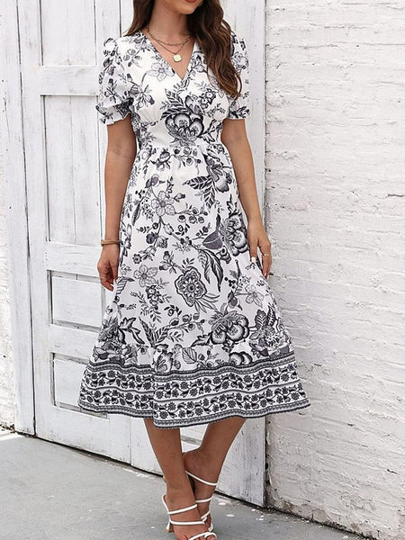 Women's Midi Dress Casual Dress Swing Dress A Line Dress FashionChic