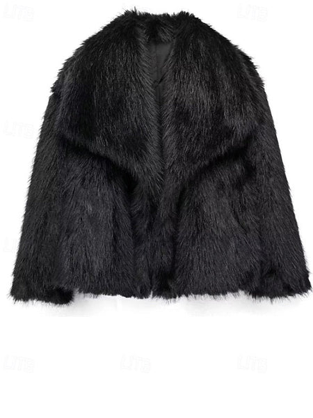 Warm Furs Coat Buttons Women's Comfortable Faux Fur FashionChic
