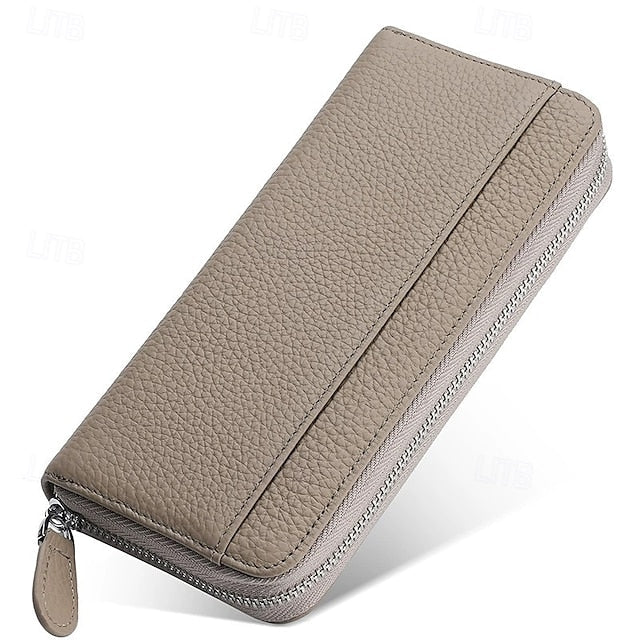 Cowhide Wallet Card Credit Leather Women's Holder FashionChic