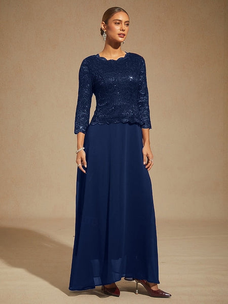 Women's Maxi Dress Chiffon Dress Lace Sequins Embroidered FashionChic