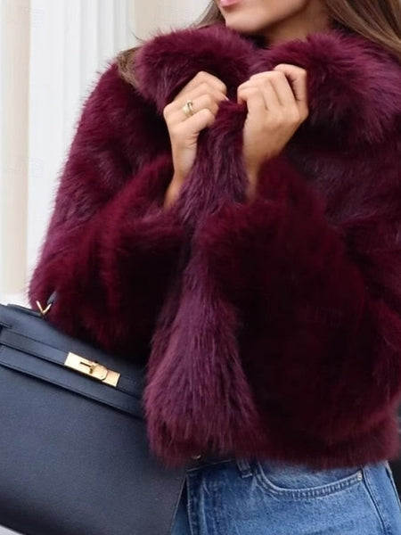Faux Warm Comfortable Coat Leathers Furs Fur Women's FashionChic