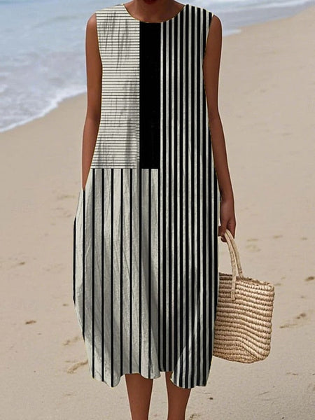 Women's Midi Dress Sundress Shift Dress A Line Dress FashionChic