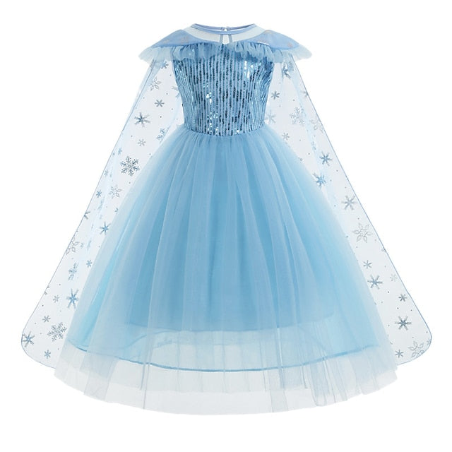 Party Theme Flower Frozen Elsa Dress Girl Princess Fairytale FashionChic