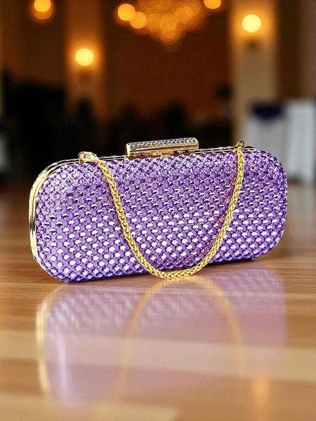 Clutch Matching Women's Set Green Bag Rhinestone Heels and FashionChic