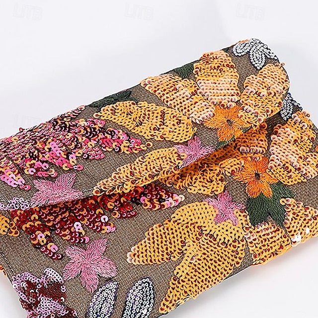 Embroidered Handheld Women's Evening Floral Clutch - Bag FashionChic
