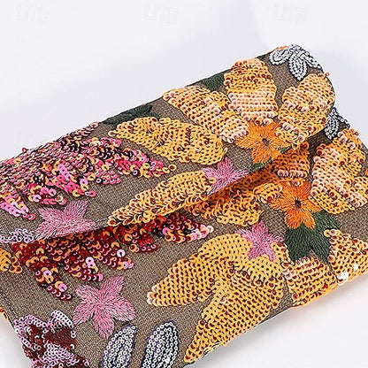 Embroidered Handheld Women's Evening Floral Clutch - Bag FashionChic