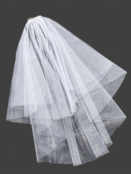 Veil Elegant Soft – Two-Layer Classic Bridal with Tulle FashionChic