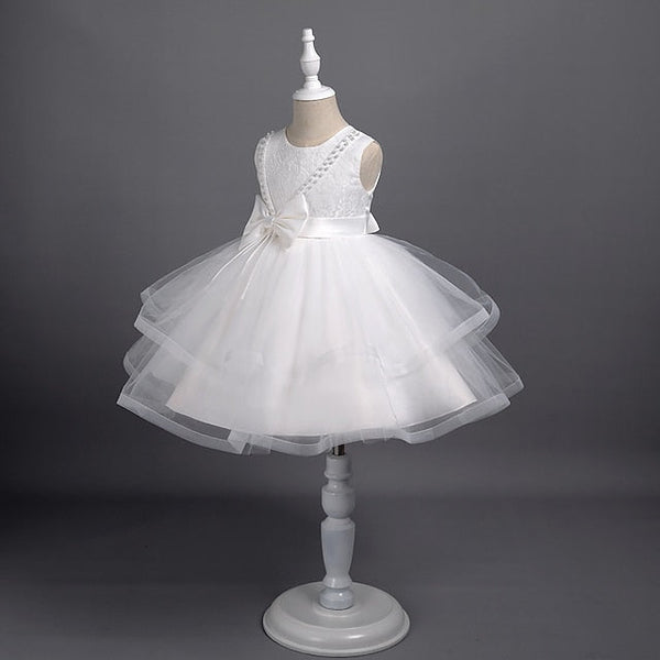 Party Color Girls' Solid Toddler Dress Sleeveless FashionChic