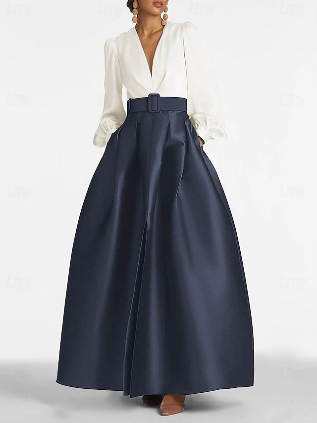 Gown High Guest Floor A-Line Dress Formal Split Wedding Evening FashionChic