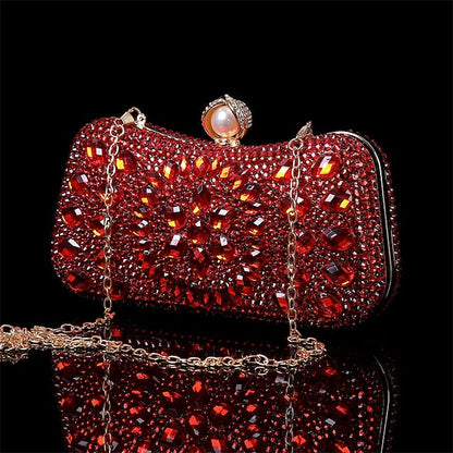 Multicolor Crystal Luxury Clutch – Women's Evening FashionChic