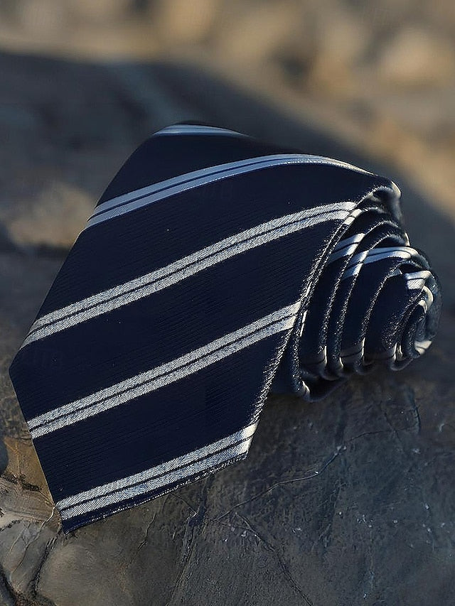 and Tie Paisley Silk Classic Men's Necktie Striped FashionChic