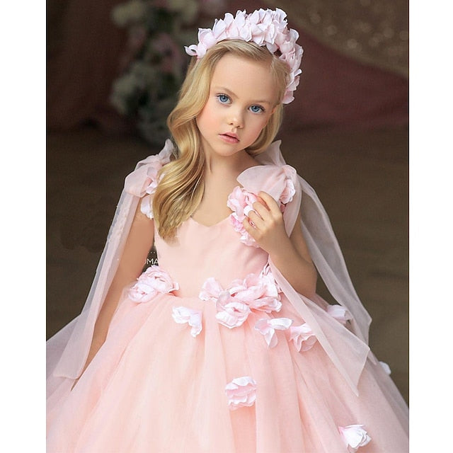 Summer Wedding Spring Girls' Dress 3D Sleeveless Sequin FashionChic