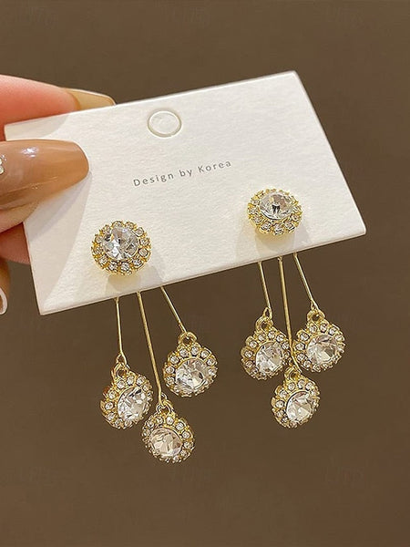 Women – Elegant Crystal Dangle for Sparkling Earrings FashionChic