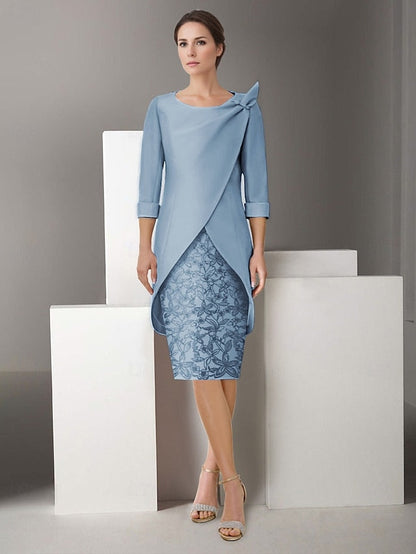 Sheath the of Piece Embroidered Mother Suit Two Dress Jacket FashionChic
