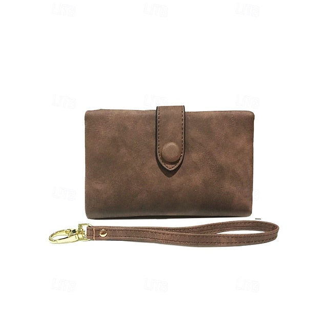 with Leather Women's Wrist Strap Faux Pink Wallet – FashionChic