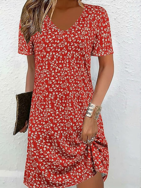 Women's Mini Dress T Shirt Dress Tee Dress Sundress A Line FashionChic