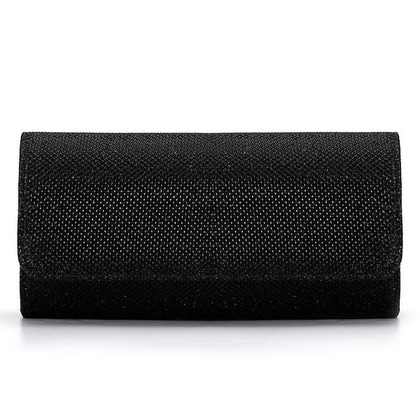 – Glitter Evening Silver Women's Clutch Purse Elegant FashionChic