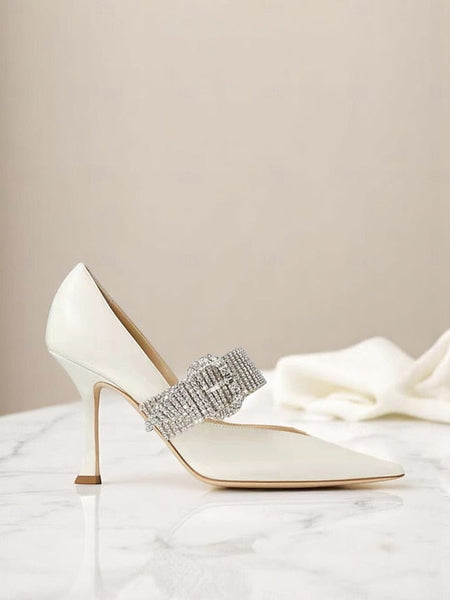 Women's Pumps Rhinestone-Embellished Slingback with FashionChic