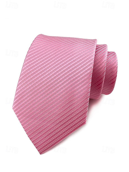 satin striped tie Men's FashionChic